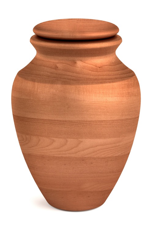 Urne aus Holz